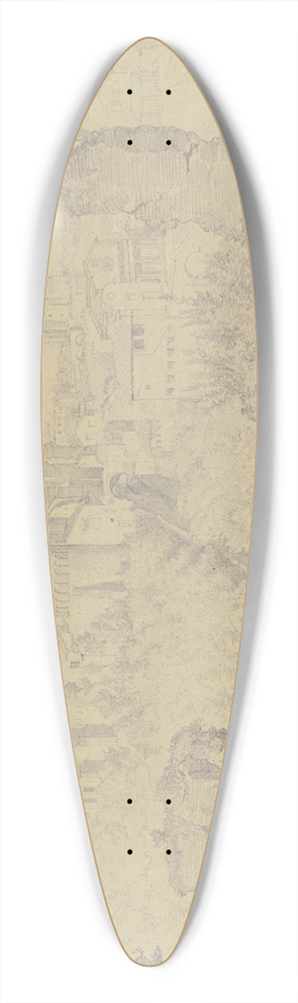 Johann Heinrich Hasselhorst - Das Forum Boarium in Rom 39.3 inch art pintail longboard deck