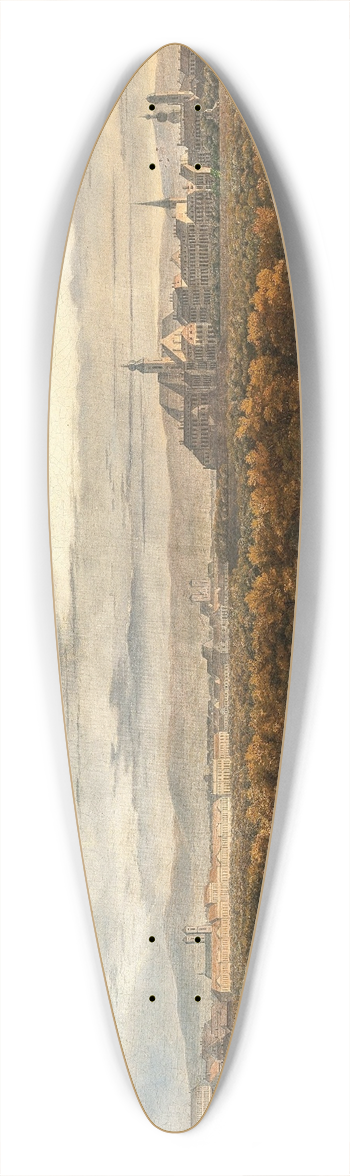 Johann Heinrich Hintze - A View of Vienna from the Terrace of Palais Schwarzenberg 39.3 inch art pintail longboard deck