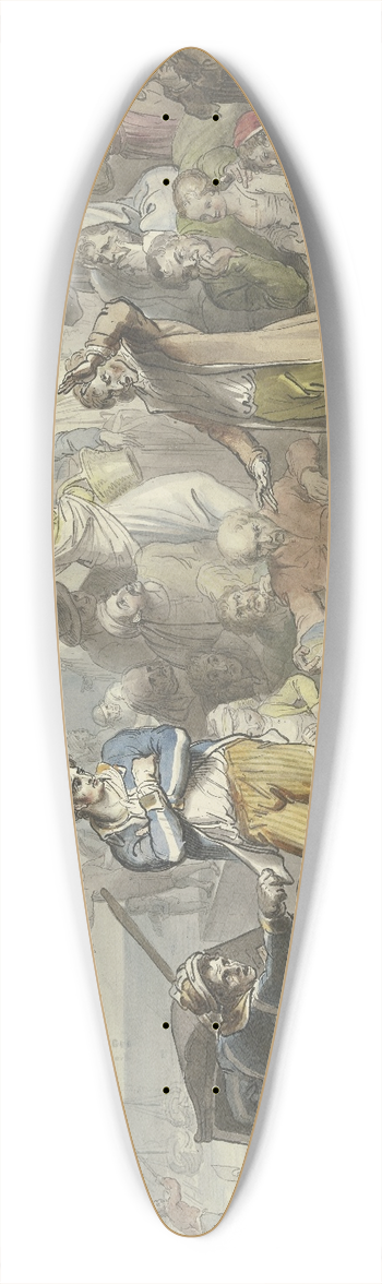 Johann Heinrich Ramberg - Improvisator auf der Piazetta in Venedig 39.3 inch art pintail longboard deck