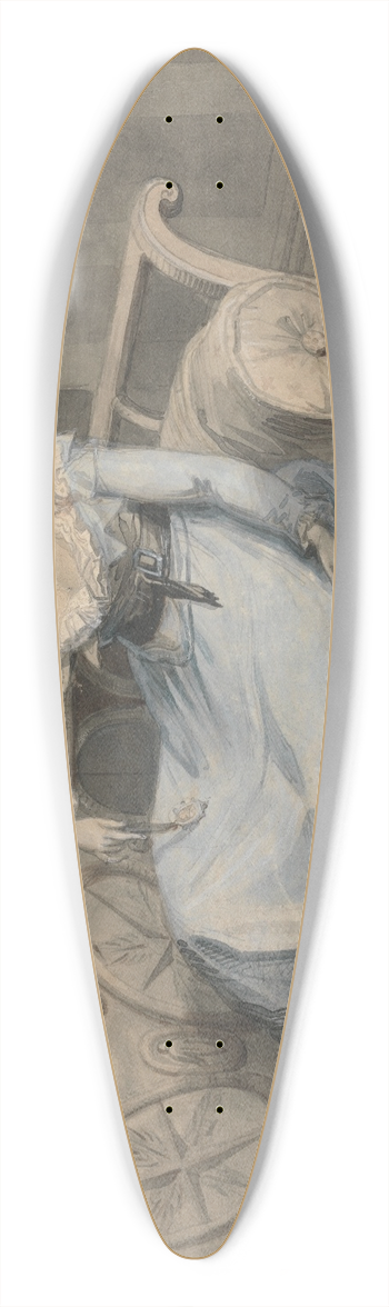 Johann Heinrich Ramberg - The Assignation 39.3 inch art pintail longboard deck