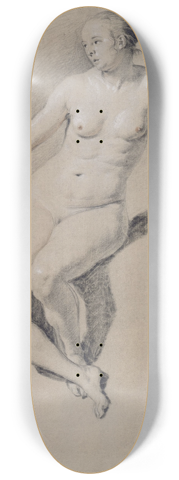 Adriaen van de Velde - Seated female nude 8.25 inch art skate deck