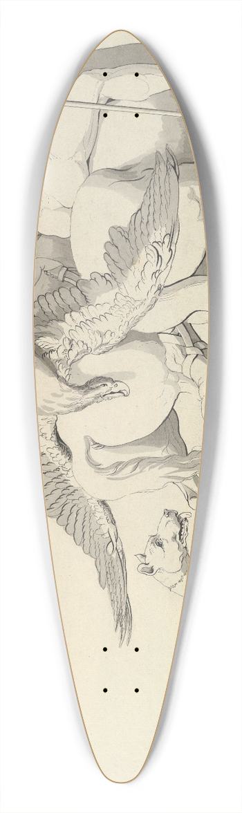 Johann Heinrich Wilhelm Tischbein - Mans Fortitude 39.3 inch art pintail longboard deck