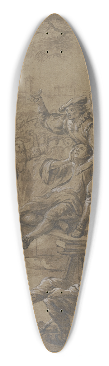 Johann Jakob Dorner the Elder - The dentist 39.3 inch art pintail longboard deck