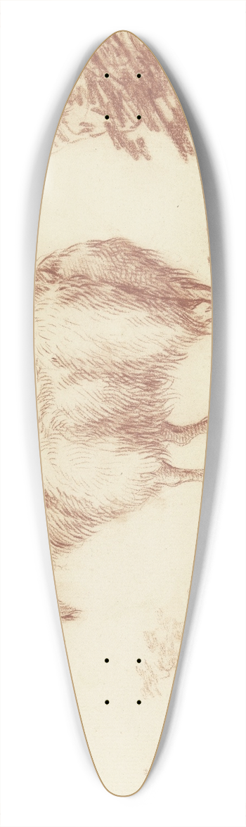 Johann Ludwig von Pfeiff - A goat to the left 39.3 inch art pintail longboard deck