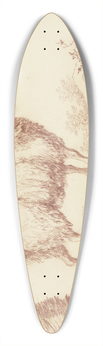 Johann Ludwig von Pfeiff - A sheep to the right 39.3 inch art pintail longboard deck