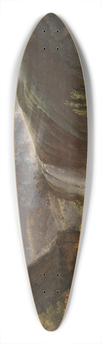 Johann Martin von Rohden - Wasserflle bei Tivoli 39.3 inch art pintail longboard deck