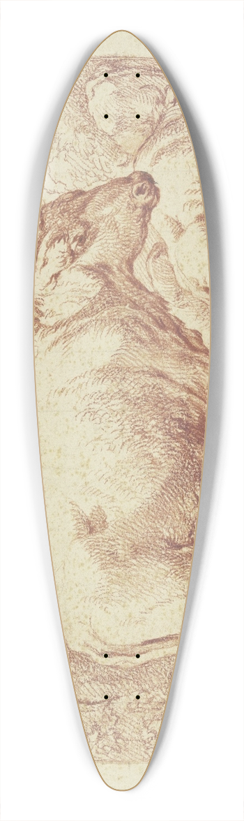 Johann Melchior Roos - Cattle drinking 39.3 inch art pintail longboard deck