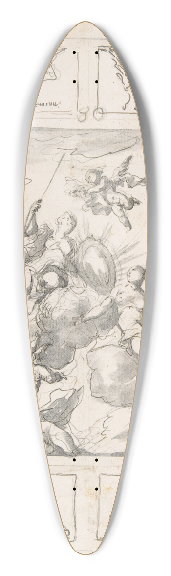 Johann Michael Rottmayr - The Triumph of Courage and Wisdom 39.3 inch art pintail longboard deck
