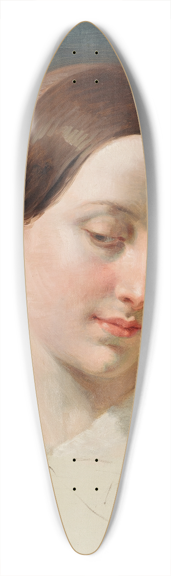 Johann Peter Krafft - Kopf eines Mdchens mit braunem Haar (Studie zu Rdiger und Angelica) 39.3 inch art pintail longboard deck