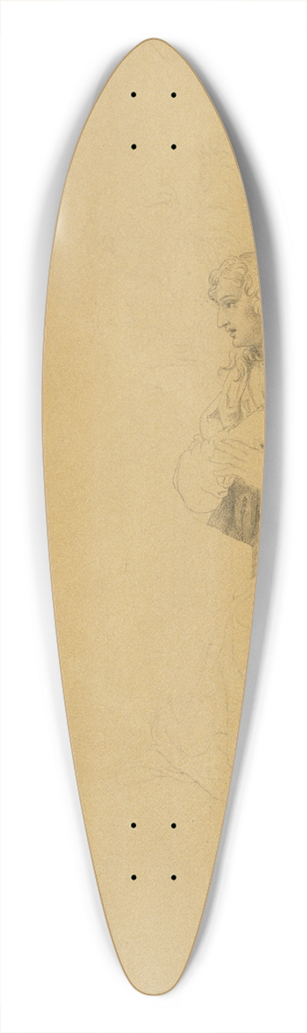 Johann Peter Krafft - Studie eines Jngers 39.3 inch art pintail longboard deck