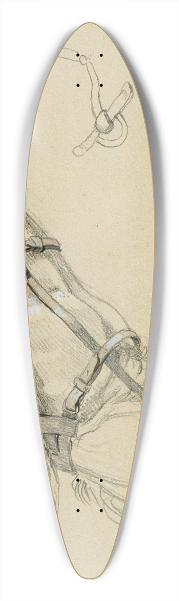 Johann Peter Krafft - Studie eines Pferdekopfes zu Rckkehr des Kaisers Franz aus Pressburg 39.3 inch art pintail longboard deck