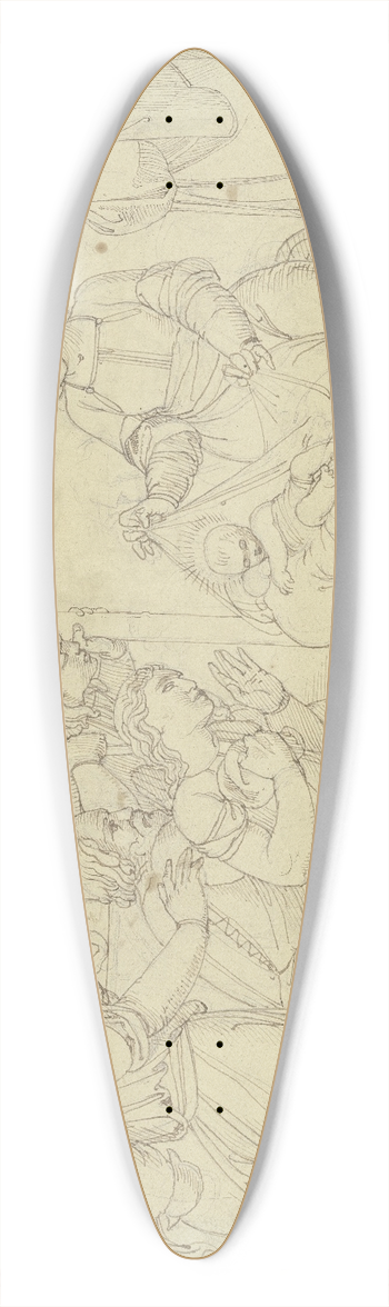 Johann Scheffer von Leonhardshoff - Adoration of the shepherds 39.3 inch art pintail longboard deck