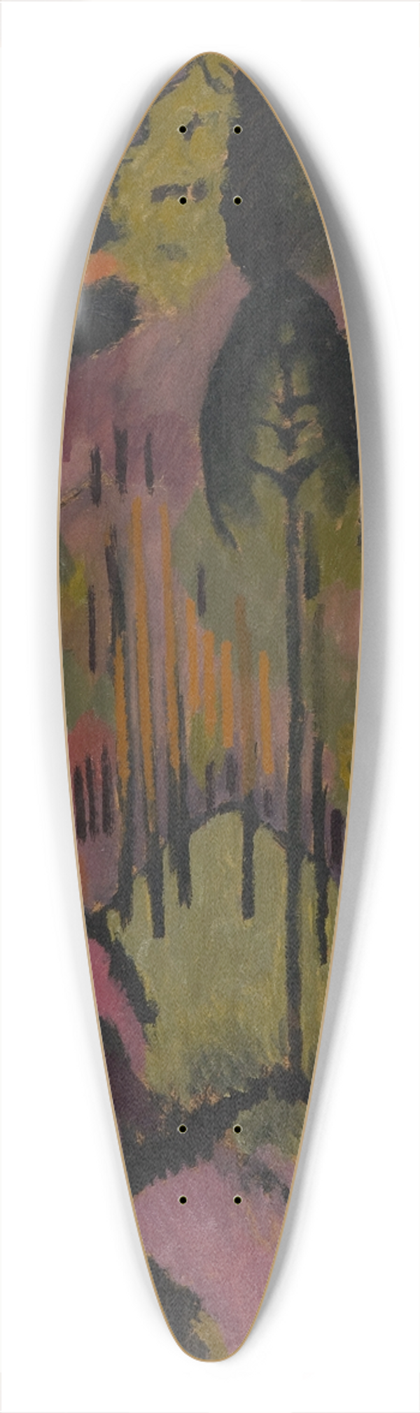 Johann Walter-Kurau - Trunks and Foliage 39.3 inch art pintail longboard deck
