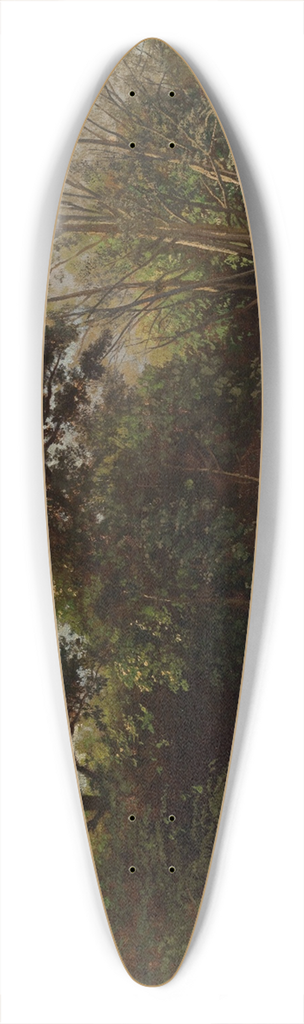 Johann Wilhelm Schirmer - An der Alb II (mit Badenden) 39.3 inch art pintail longboard deck