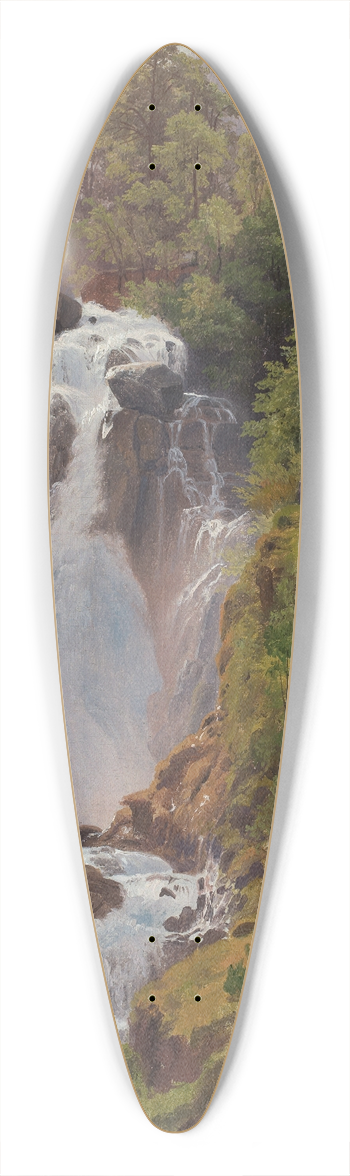 Johann Wilhelm Schirmer - Der Reichenbachfall bei Meiringen 39.3 inch art pintail longboard deck