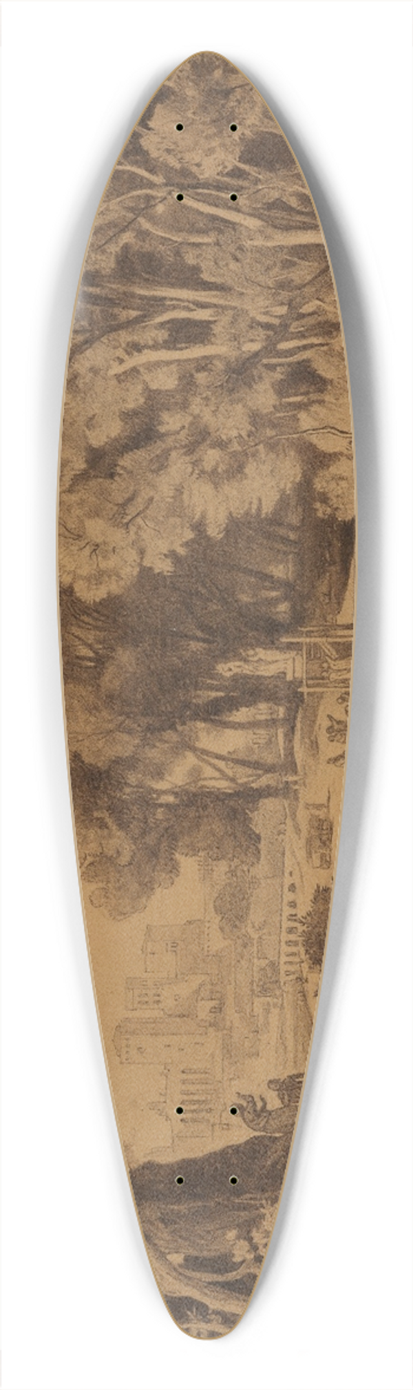 Johann Wilhelm Schirmer - Die Erfindung der Knste im Stamme Kains (1. Mose 4, 20-22) 39.3 inch art pintail longboard deck
