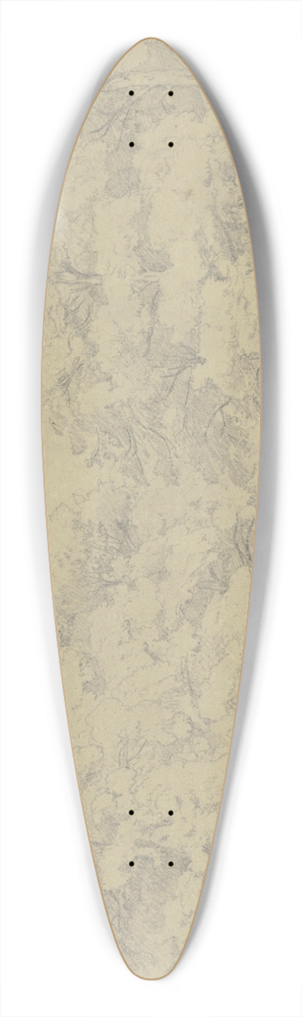 Johann Wilhelm Schirmer - Kastanienwald bei Kronberg 39.3 inch art pintail longboard deck