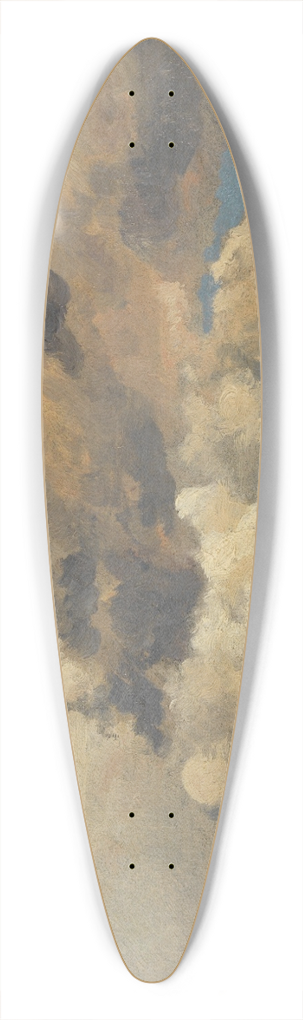 Johann Wilhelm Schirmer - Wolkenstudie 39.3 inch art pintail longboard deck