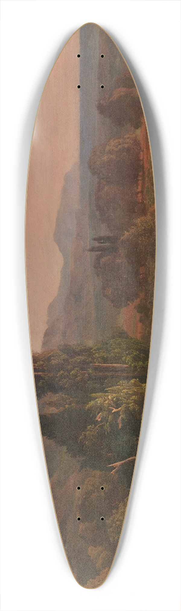 Johann Wilhelm Schirmer - Zypressen im Park der Villa dEste bei Tivoli 39.3 inch art pintail longboard deck