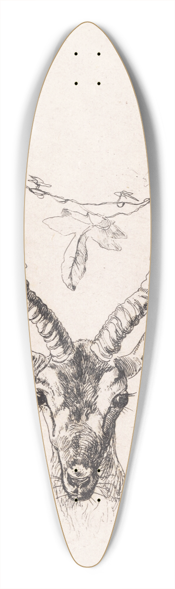 Johan Thomas Lundbye - Antilopehoved 39.3 inch art pintail longboard deck