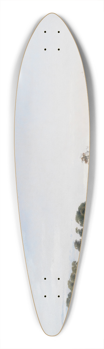 Johan Thomas Lundbye - Zealand Landscape. Open Country in North Zealand 39.3 inch art pintail longboard deck