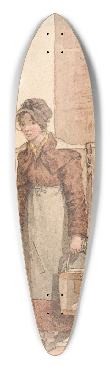 John Augustus Atkinson - A Milkmaid 39.3 inch art pintail longboard deck