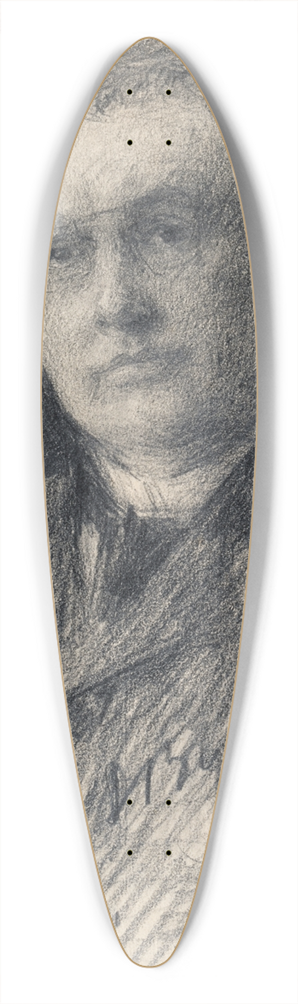 John Butler Yeats - Edward Martyn (1859-1923), Philanthropist and Playwright 39.3 inch art pintail longboard deck