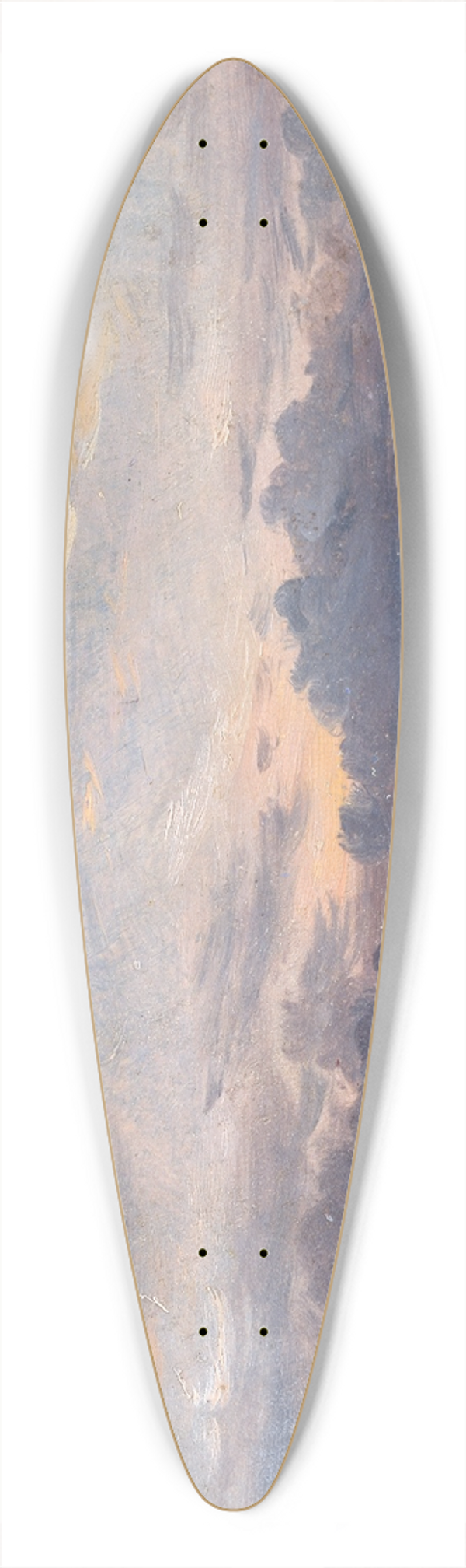 John Constable - A Cloud Study, Sunset 39.3 inch art pintail longboard deck