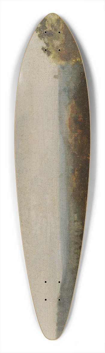 John Constable - A Shepherd in a Landscape looking across Dedham Vale towards Langham 39.3 inch art pintail longboard deck