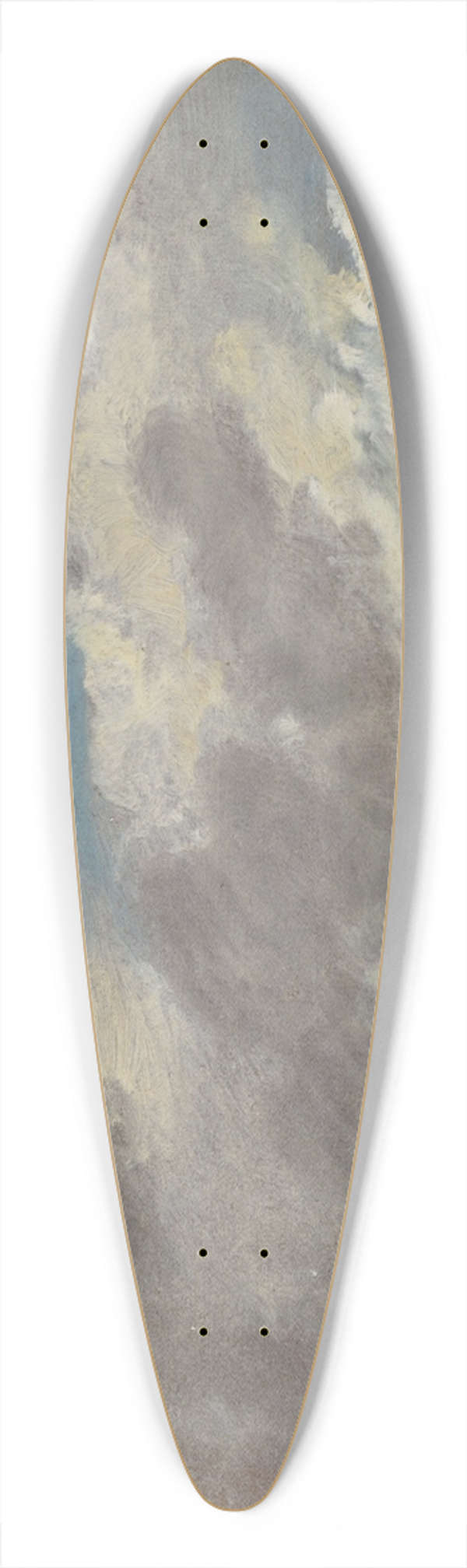 John Constable - Cloud Study 39.3 inch art pintail longboard deck