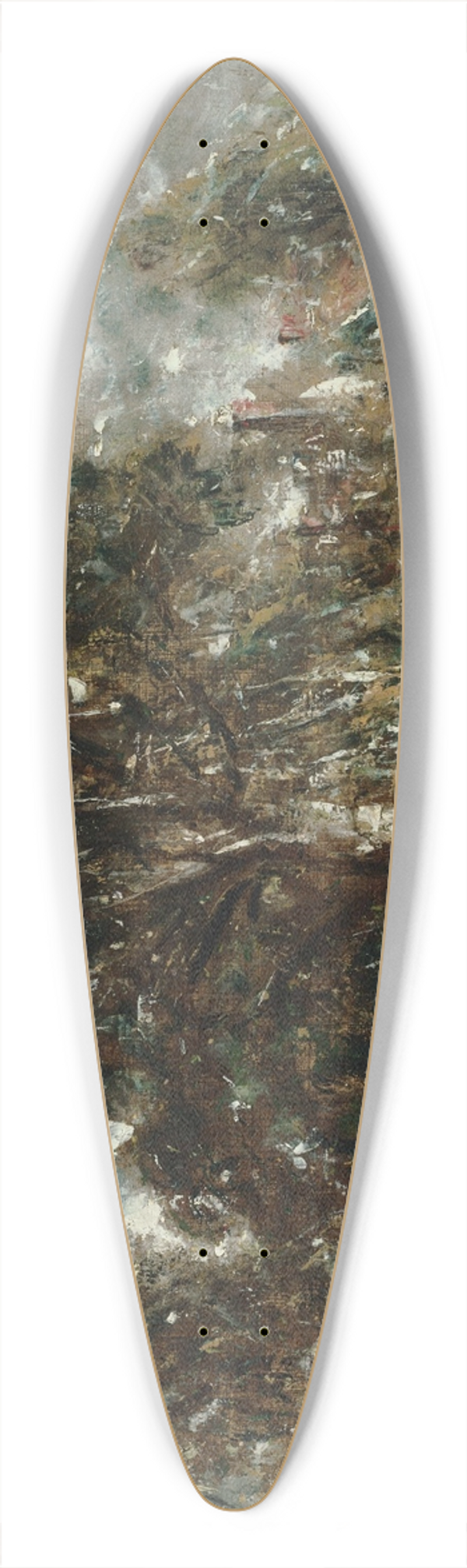 John Constable - On the River Stour 39.3 inch art pintail longboard deck