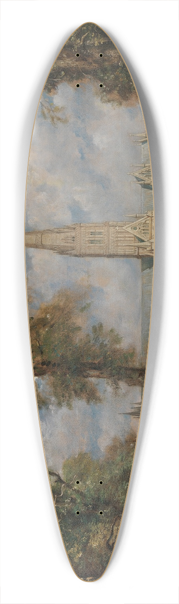 John Constable - Salisbury Cathedral from the Bishops Grounds 39.3 inch art pintail longboard deck