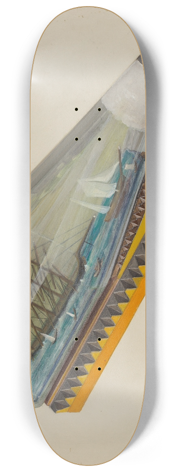 Charles R. Shane - Ship in a Bottle 8.25 inch art skate deck