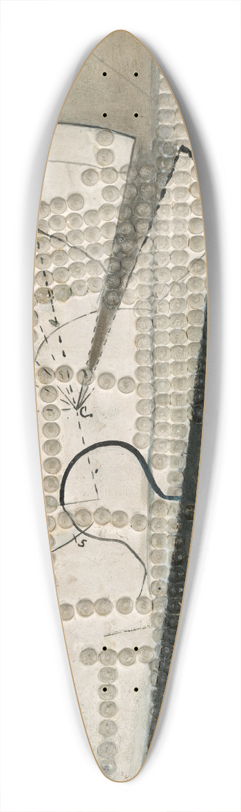 John Covert - Time 39.3 inch art pintail longboard deck