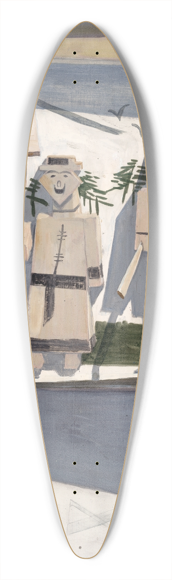 John Covert - Weights 39.3 inch art pintail longboard deck