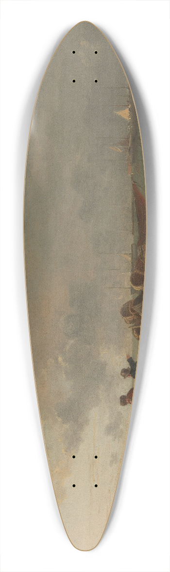 John Crome - A Barge with a Wounded Soldier 39.3 inch art pintail longboard deck