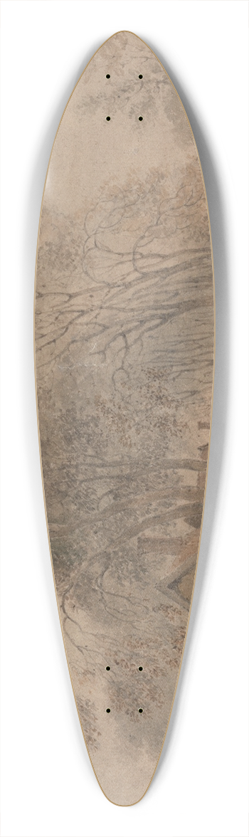 John Crome - A House Among Trees 39.3 inch art pintail longboard deck