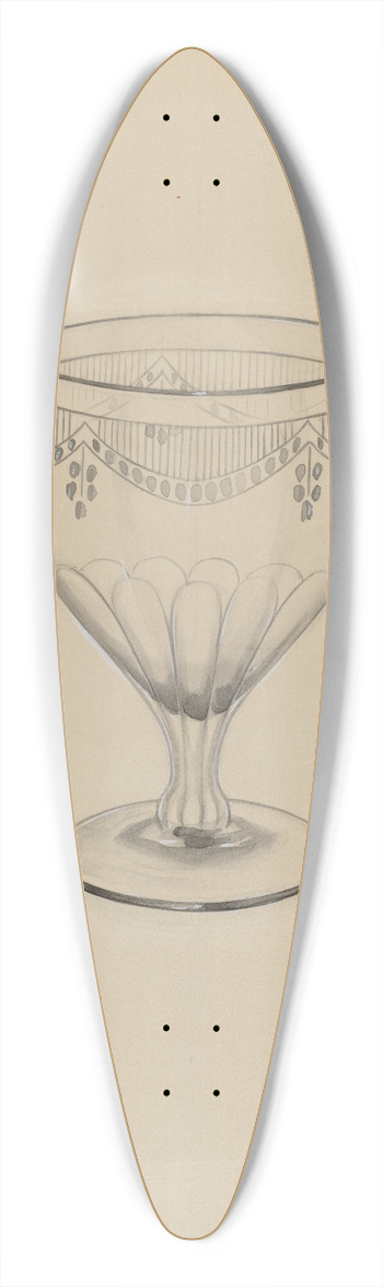 John Dana - Glass 39.3 inch art pintail longboard deck