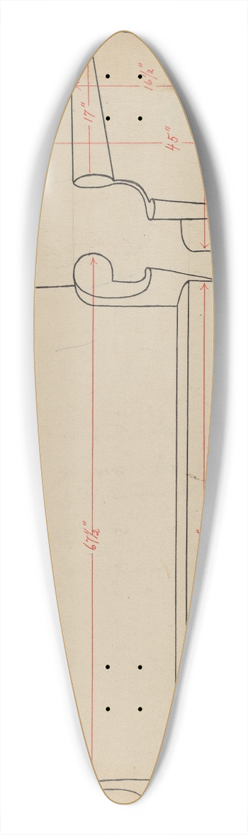 John Dieterich - Settee 39.3 inch art pintail longboard deck