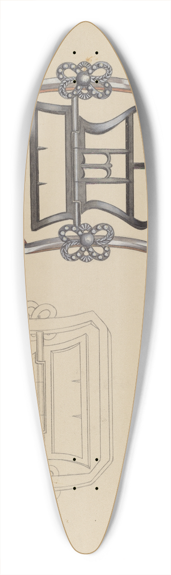 John Dieterich - Shoe Buckles 39.3 inch art pintail longboard deck