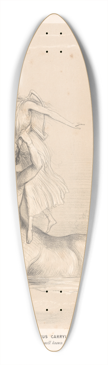 John Doyle - The Centaur Nessus Carrying off Deianira 39.3 inch art pintail longboard deck
