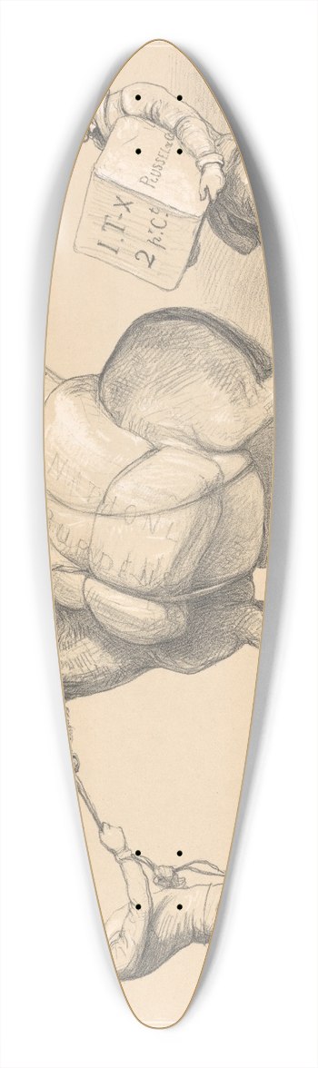 John Doyle - The Old Donkey Turned Restive at Last 39.3 inch art pintail longboard deck