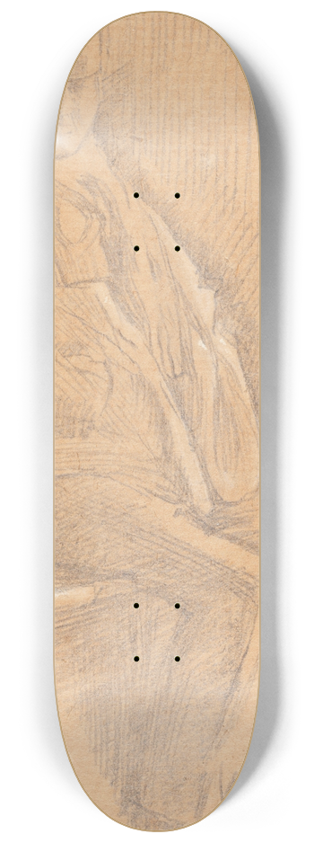 Charles Samuel Keene - Seated Man 8.25 inch art skate deck