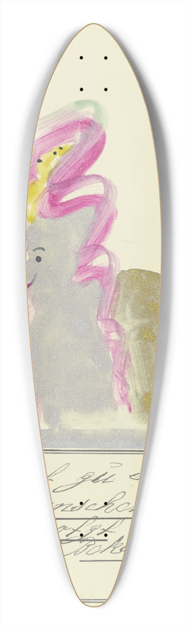 John Elsas - Hier ist zu sehen ein Menschentier  39.3 inch art pintail longboard deck