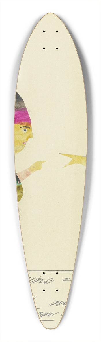 John Elsas - Uns hat eine Kunst geboren  39.3 inch art pintail longboard deck
