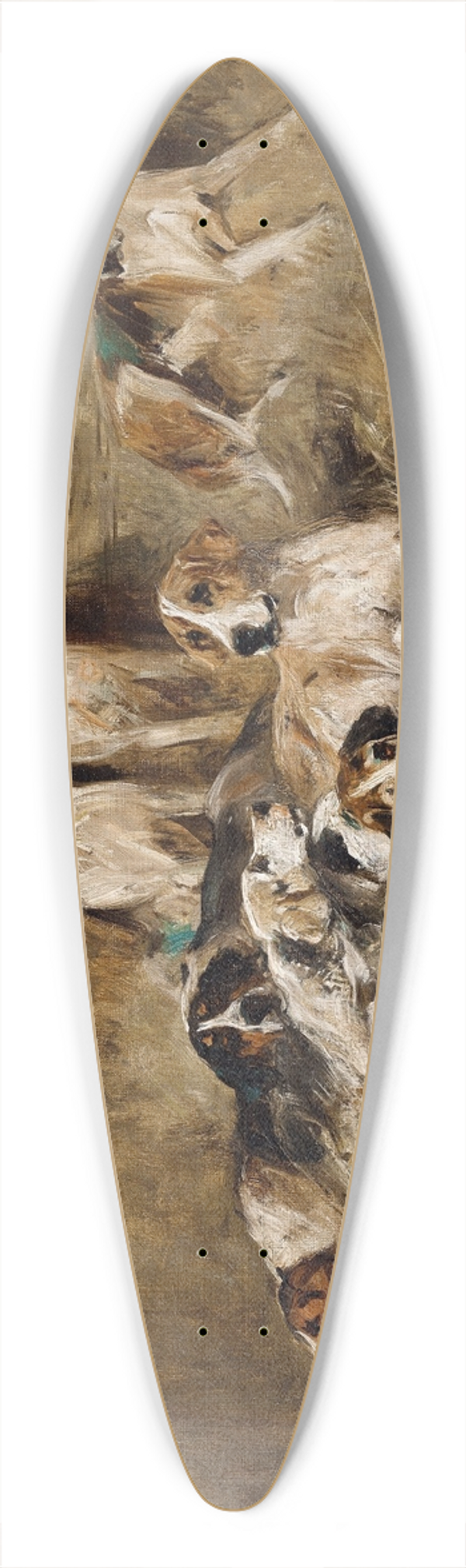 John Emms - Hounds and Terriers in a Stable 39.3 inch art pintail longboard deck