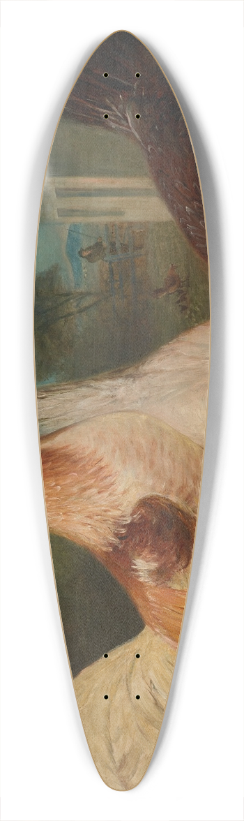 John Ferneley - Chickens in a barnyard 39.3 inch art pintail longboard deck
