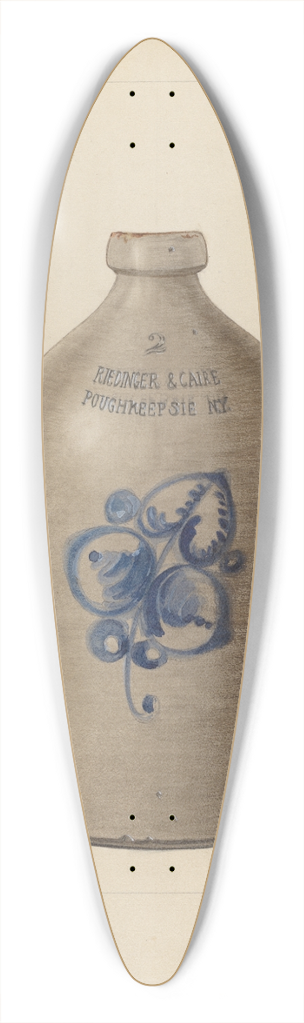 John Fisk - Jug 39.3 inch art pintail longboard deck