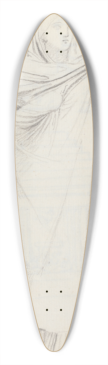 John Flaxman - Aspasia, Priestess, Palazzo Giustiniani, Rome 39.3 inch art pintail longboard deck