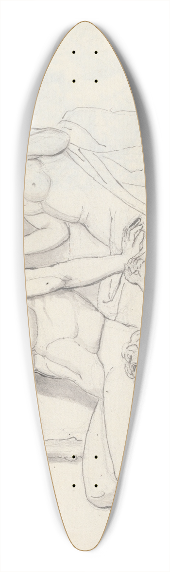 John Flaxman - Bacchic Scene, Palazzo Naro, Rome 39.3 inch art pintail longboard deck